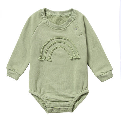 Wholesale Baby One-piece Romper Long-sleeved Waffle Baby Bodysuit A